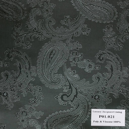 P01.021 Luxury Jacquard Lining - Xám Hoa Văn